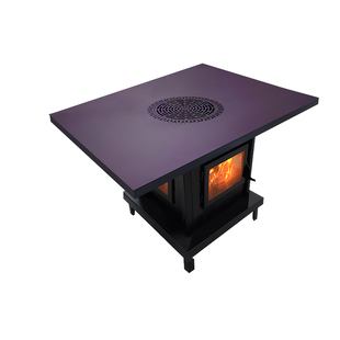 郎图特四面观火柴火取暖炉地排正方形家用室内户外烤火炉取暖桌