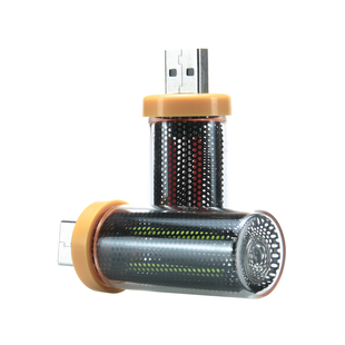 触控玻璃瓶小夜灯可插电桌搭usb车载氛围灯创意汽车装饰灯丝袜款