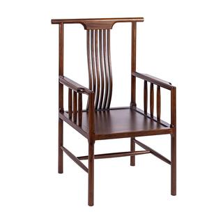 新中式乌金木全实木茶桌椅子主人椅官帽款太师椅圈椅围椅单人椅