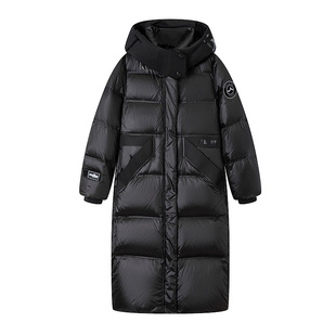 十二篮商场同款黑金石墨烯软壳羽绒服长款调节背带保暖时尚休闲女