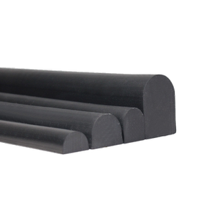 三元乙丙EPDM密实橡胶条 半圆D型实心胶条机械设备防撞密封条