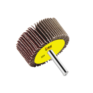 百叶轮打磨头砂布40带柄叶轮电磨抛光轮直磨机砂纸内磨30锥形内圆