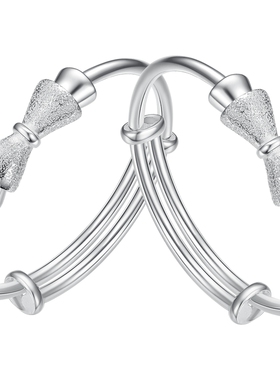 预售潮宏基趣玩蝴蝶结银手镯