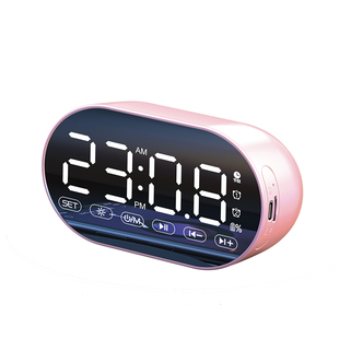 AI智能闹钟蓝牙音箱学生可充电宿舍低音炮多功能收款小音响大音量