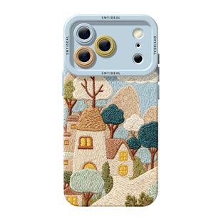 适用苹果17手机壳女款iphone16pro保护套13mini全包14防摔11/12/xs软外壳7plus硅胶8高级15创意se刺绣小镇max