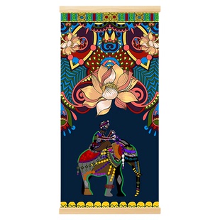 泰式民族风民宿东南亚特色挂画酒店室内定制客栈背景墙壁装饰画