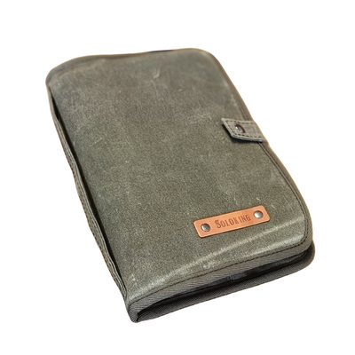 纯手工油蜡帆布手包防水A4活页本