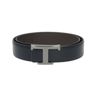 Tod'S托德斯 男士大T饰扣不可裁剪双面皮带腰带 XCMCQR55100HDL