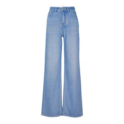 ATUMU阔腿裤长裤磨白高腰宽松