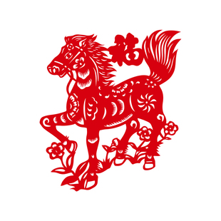 马年剪纸套装新年生肖午马年属相剪纸底稿A4剪纸画非遗剪纸半成品