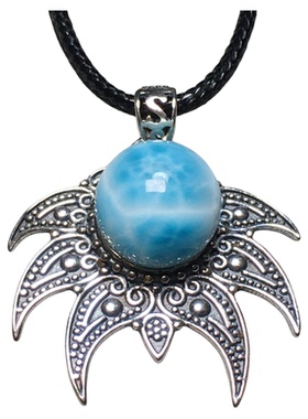 拉利玛挂件圆柱形14k金锁骨链