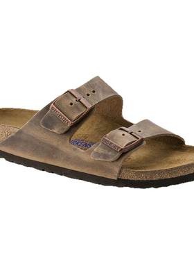BIRKENSTOCK勃肯涂油皮软底拖鞋