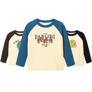 【德绒】儿童长袖T恤春秋男保暖打底衫女童上衣宝宝秋装中大童