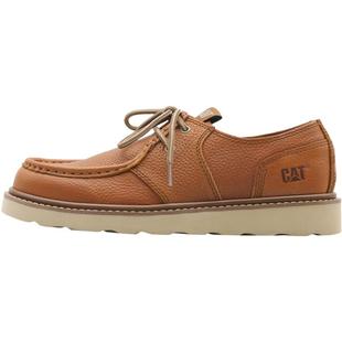 CAT卡特秋冬新款男士复古经典荔枝纹牛皮革低帮户外休闲鞋皮鞋