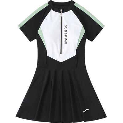 贵人鸟连体泳衣女温泉游泳馆泳装