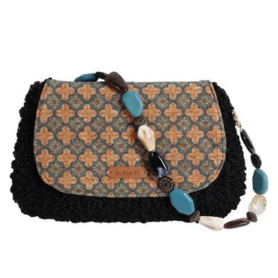 复古花朵腋下包苏小塔