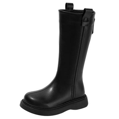 红蜻蜓女童靴子高筒长筒加绒冬季