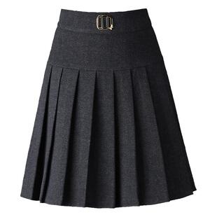 百褶裙秋冬款a字半身裙女2025新款遮肚子高腰短裙jk伞裙春天裙子