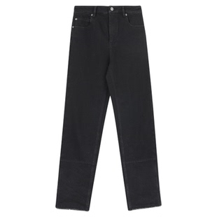 THESOONG/优选美利奴羊毛 可持续洗水加薄绒御寒保暖高弹牛仔裤女