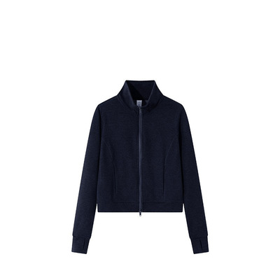 小暖绒轻量立领修身运动加绒外套