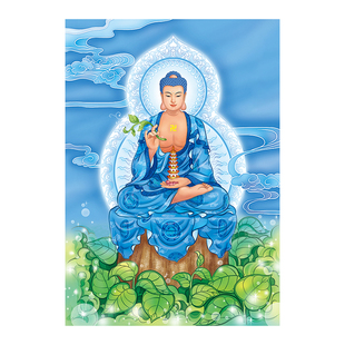 药师佛描金画稿佛像药师琉璃光佛DIY手绘自己画唐卡装饰画特价