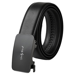 HLA/海澜之家纯色光泽皮带26新自动扣合金扣头商务绅士纯色腰带男