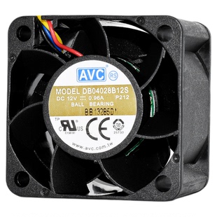 AVC DB04028B12S暴力4028 12V 0.96A 4CM机箱服务器双滚珠PWM风扇
