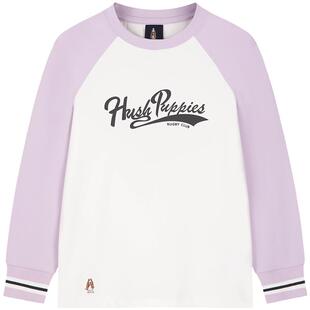 暇步士童装儿童长袖T恤春秋装新款男童插肩袖圆领衫女童撞色上衣