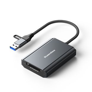 蓝硕cfb读卡器CFeB卡单槽USB3.2读取稳定安全金属索尼佳能运动相机读卡器富士相机cf卡超高速读取器typec新品