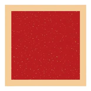 方形外仿古内红色洒金卡纸镜片硬卡 半生熟宣纸 硬卡红色宣纸洒金