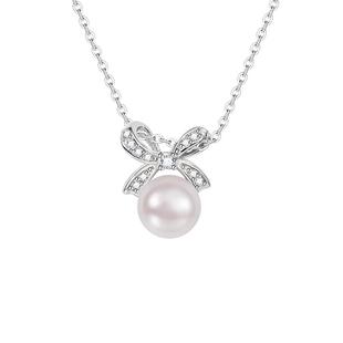 [情人节礼物]SEULEMENT瑟拉蒙蝴蝶项链天然珍珠925纯银锁骨链轻奢