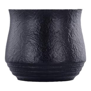 珈可定制黑陶咖啡杯日式陶瓷办公室家用水杯咖啡闻香杯接粉杯