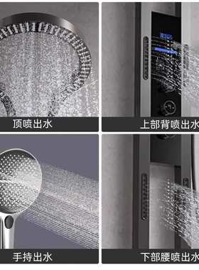 Rainfall Overhead Digital Massage Bathroom Shower Panel