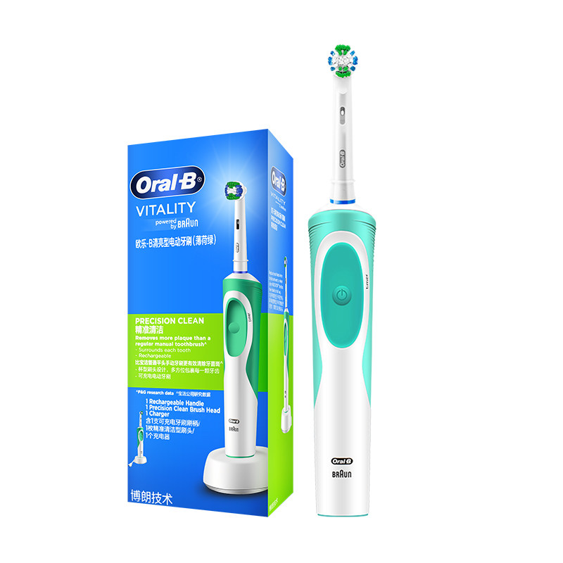 博朗OralB/欧乐B成人充电式D12电动牙刷小圆头D100旋转式感应充电