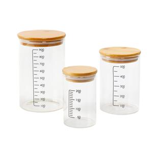 带刻度耐高温玻璃密封罐酵种培养皿鲁邦种天然酵母发酵罐瓶子带盖