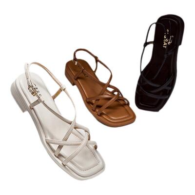 星期六时装凉鞋夏季新款百搭时尚平底舒适罗马女鞋SSC2115270