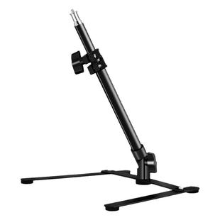 摄影直播桌面灯架H型全金属伸缩支架静物拍摄视频录制顶灯架桌面神牛led环形补光灯平板灯珠宝首饰打光灯架