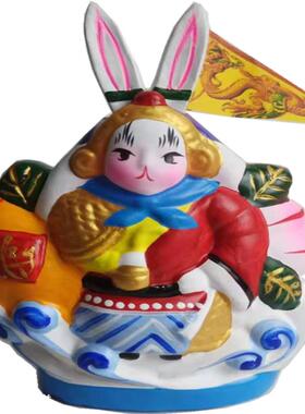 diy泥塑兔爷彩绘旅游北京特色