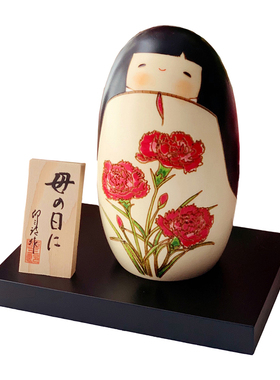 现货日本进口卯三郎康乃馨木雕