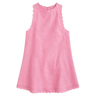 纯色 无袖宽松连衣短裙Solid color sleeveless loose vest dress