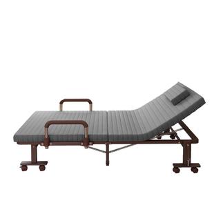 折叠床免安装加高单人办公室午休加厚床垫带扶手不占空间折叠轻松