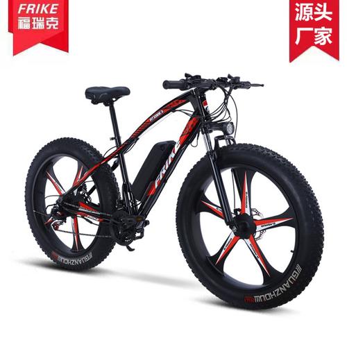 源头厂家福瑞克电动山地自行车助力锂电雪地车一体轮变速沙滩单车