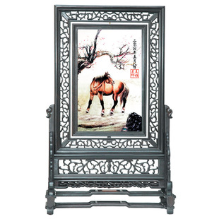 吉祥童子马宝宝出生礼物定制胎毛绣胎毛画婴儿纪念品玉堂金马2014