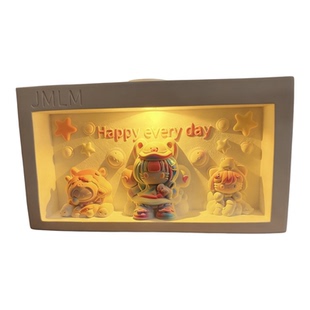 小夜灯石膏娃娃手工diy涂色白胚摆件儿童益智玩具石膏娃娃马年