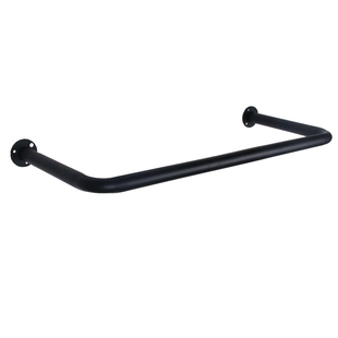 铁艺户外晒衣被杆简易阳台固定晾挂衣杆单杠式室内吊顶墙上挂衣架