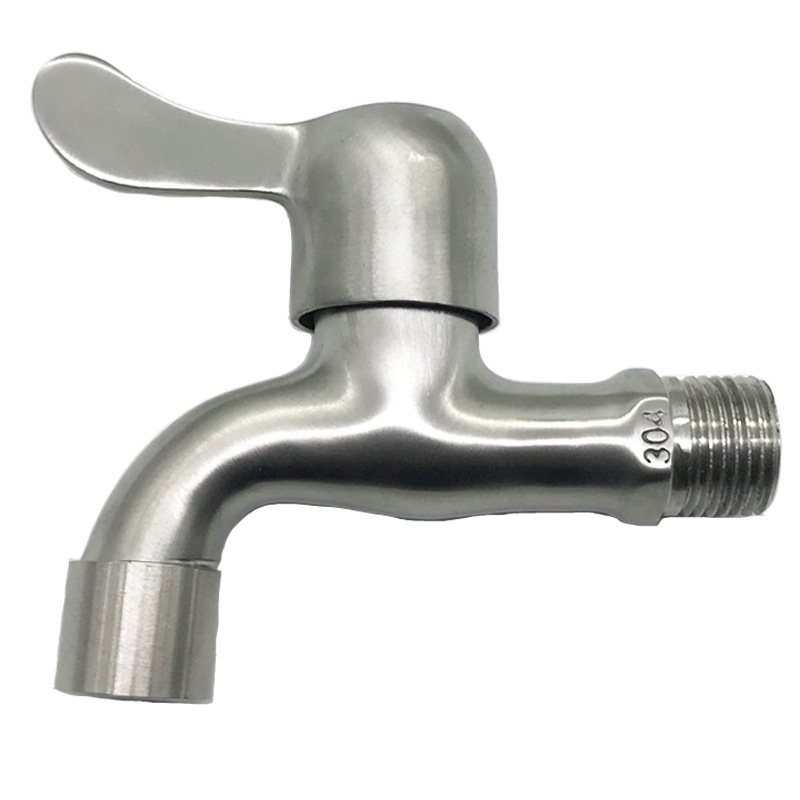 新款直销304不锈钢洗衣机水龙头单冷水嘴咀网咀加长拖把池龙头4分