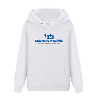 纽约州立大学布法罗分校水牛城大学校服卫衣冬季加绒学生上衣帽衫