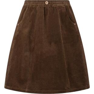 MUCMUKN【雪夜木屋】棉质灯芯绒复古花苞半身腰裙百搭女童冬新款