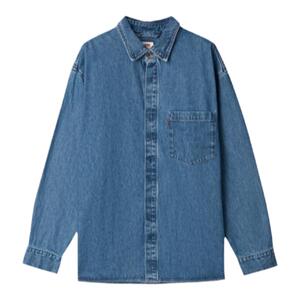 Levi's李维斯男士美式复古休闲简约商务通勤蓝色牛仔长袖衬衫外套