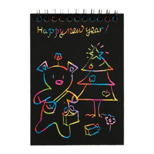 儿童炫彩刮刮画黑色刮画纸美术刮蜡纸创意小学生diy自制绘本空白册闪闪划画纸幼儿园彩色趣味画画涂鸦沙画纸